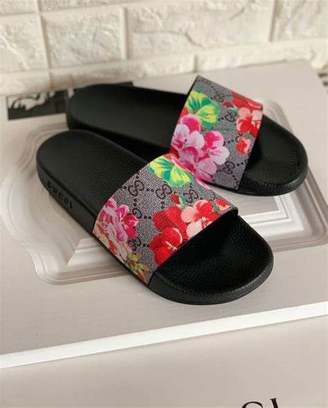 gucci floral slides dhgate|Gucci floral slides nordstrom.